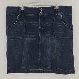 Fashion Bug Dark Blue Denim Skirt Size 18W